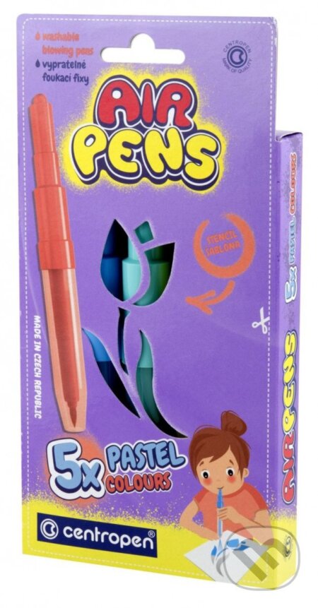 Centropen Foukací fixy Air Pens 1500 pastel colours (5 ks) (Centropen)